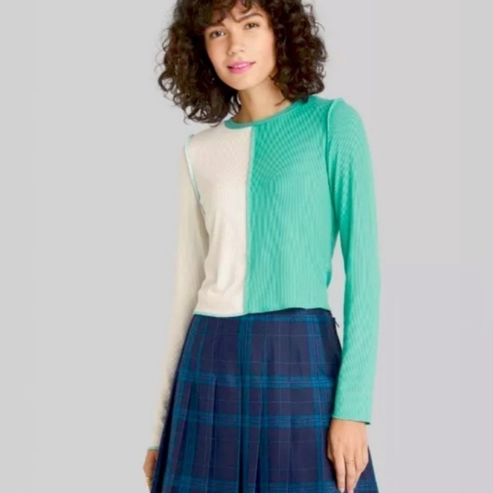 Women’s long sleeve ribbed/Spliced T shirt - Picture 9 of 9